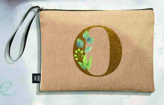 Bolso de mano letra o una pieza (diseño variado) (25×18×1 )